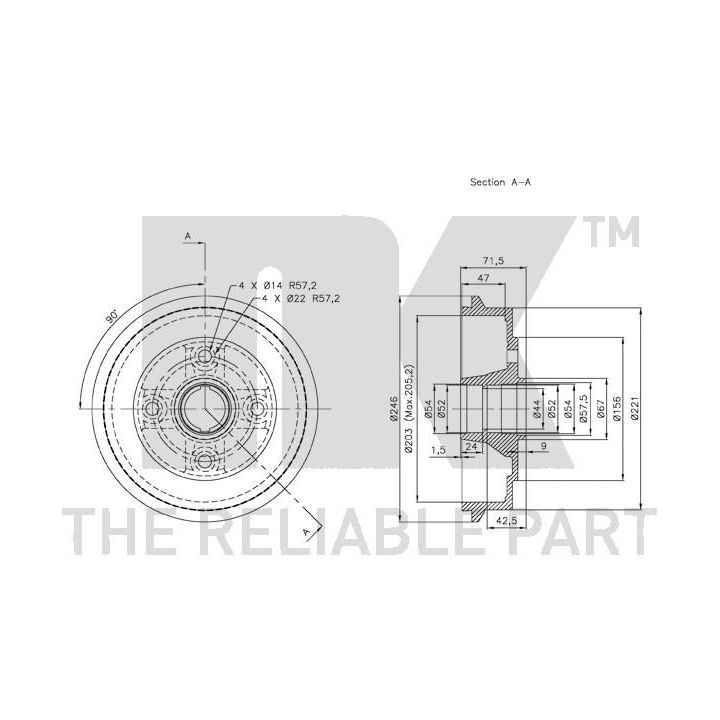 Stabdžių būgnas NK 253402