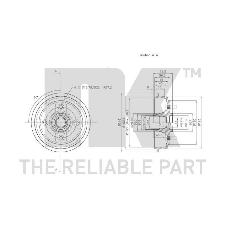 Stabdžių būgnas NK 253403