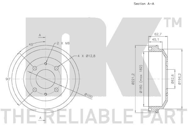 Stabdžių būgnas NK 253409