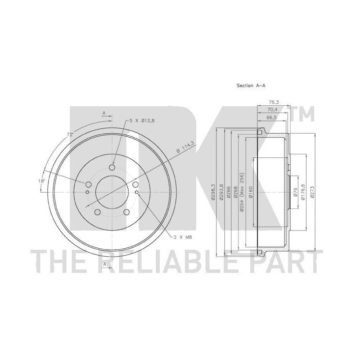 Stabdžių būgnas NK 253411