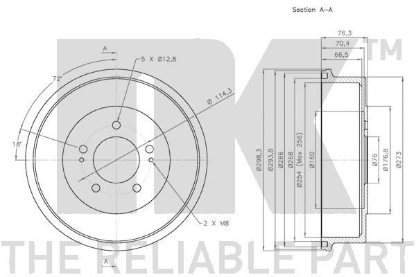 Stabdžių būgnas NK 253411