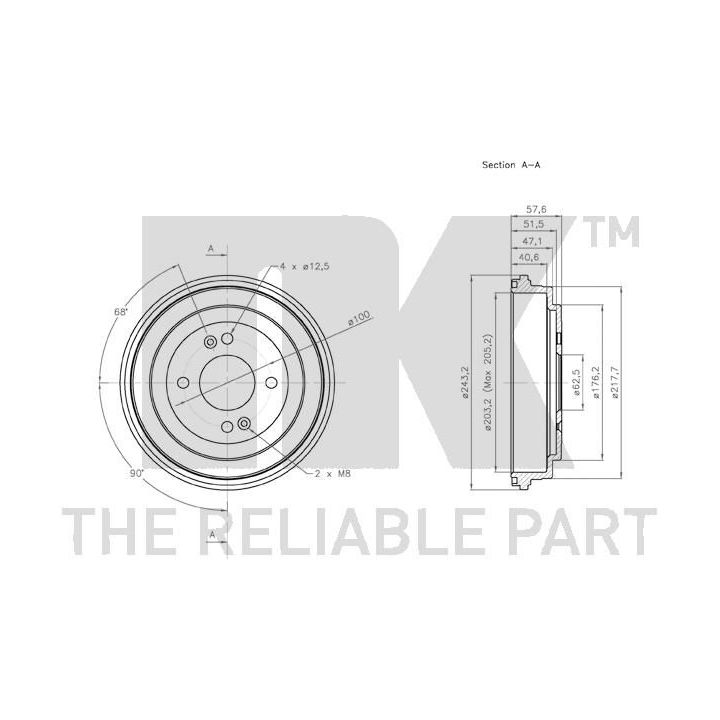 Stabdžių būgnas NK 253413