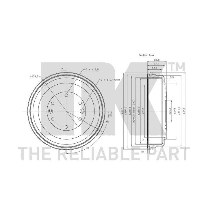 Stabdžių būgnas NK 253416