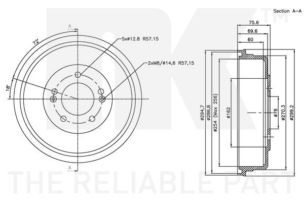 Stabdžių būgnas NK 253418