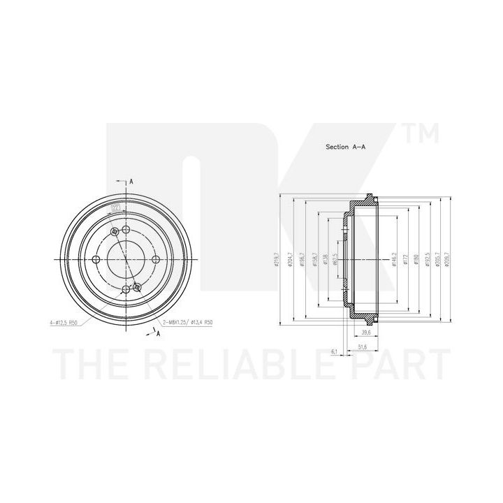 Stabdžių būgnas NK 253421