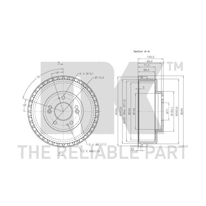 Stabdžių būgnas NK 253501