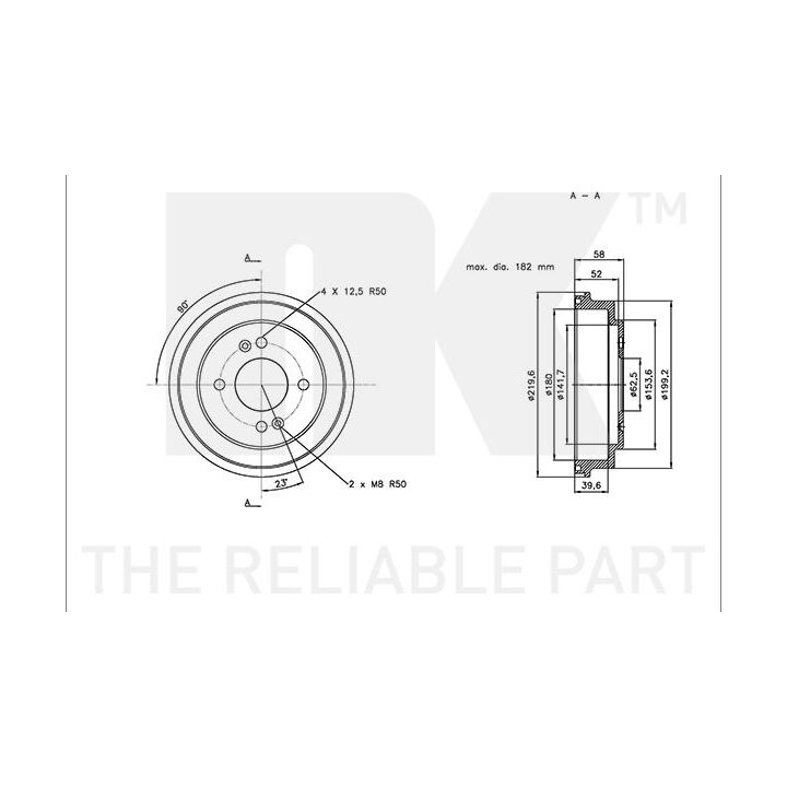 Stabdžių būgnas NK 253511