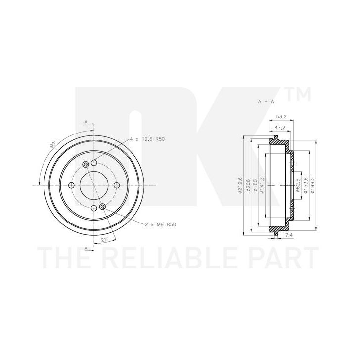 Stabdžių būgnas NK 253512