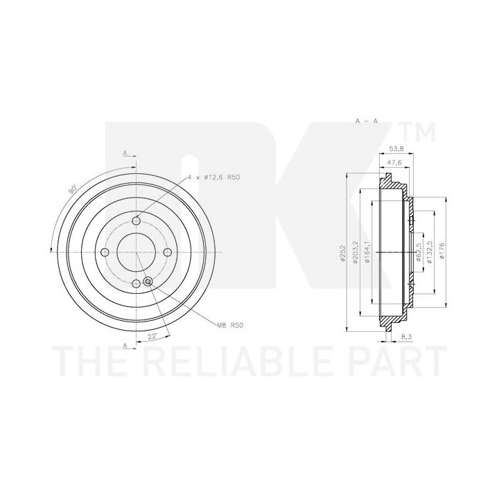 Stabdžių būgnas NK 253513