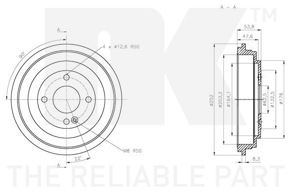 Stabdžių būgnas NK 253513