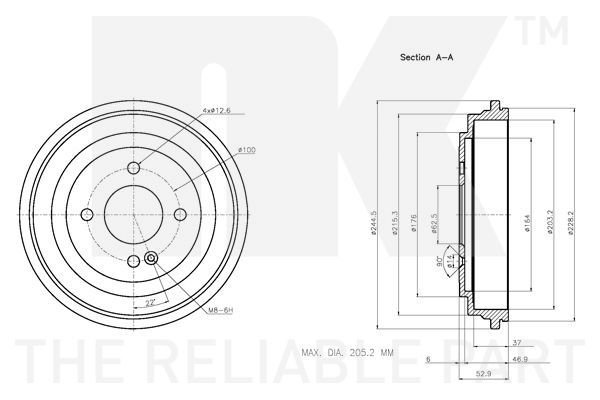 Stabdžių būgnas NK 253514