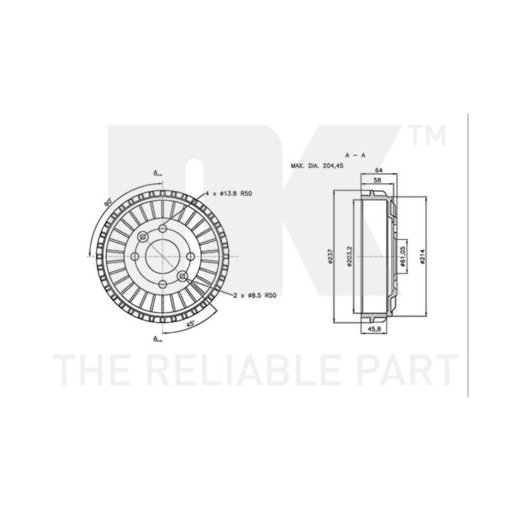 Stabdžių būgnas NK 253939
