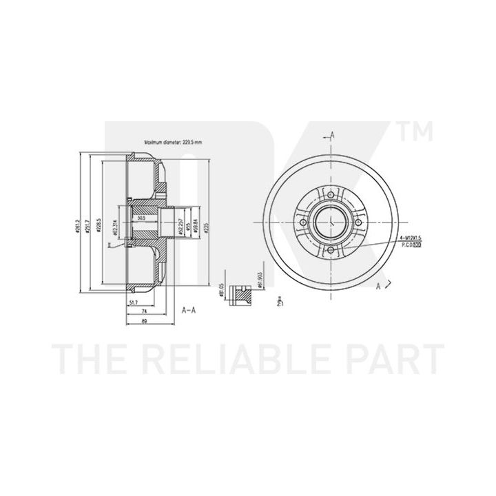 Stabdžių būgnas NK 259910