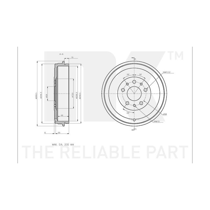 Stabdžių būgnas NK 259911