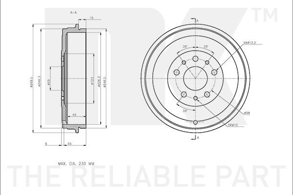 Stabdžių būgnas NK 259911