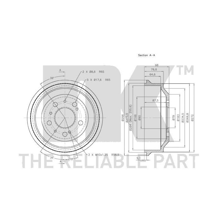 Stabdžių būgnas NK 261901