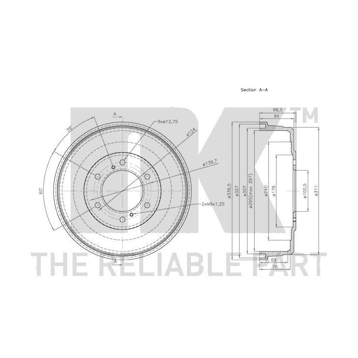 Stabdžių būgnas NK 262206