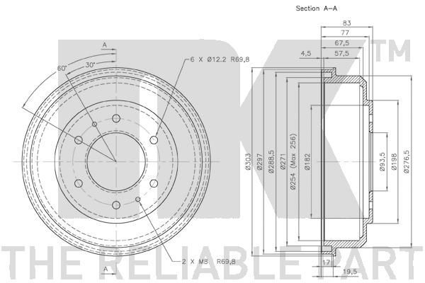 Stabdžių būgnas NK 263401