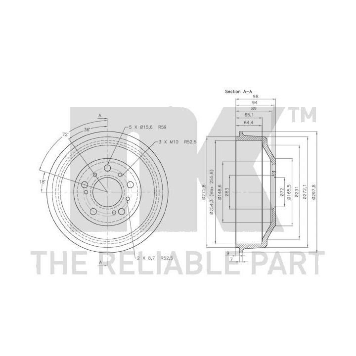 Stabdžių būgnas NK 269906