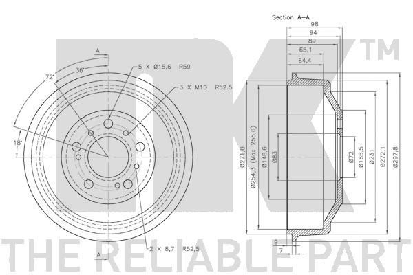 Stabdžių būgnas NK 269906