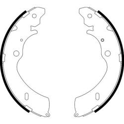 Stabdžių trinkelių komplektas HELLA 8DB 355 038-151