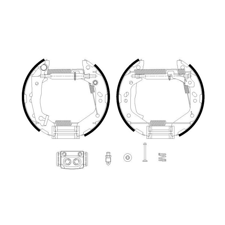 Stabdžių trinkelių komplektas HELLA 8DB 355 038-161