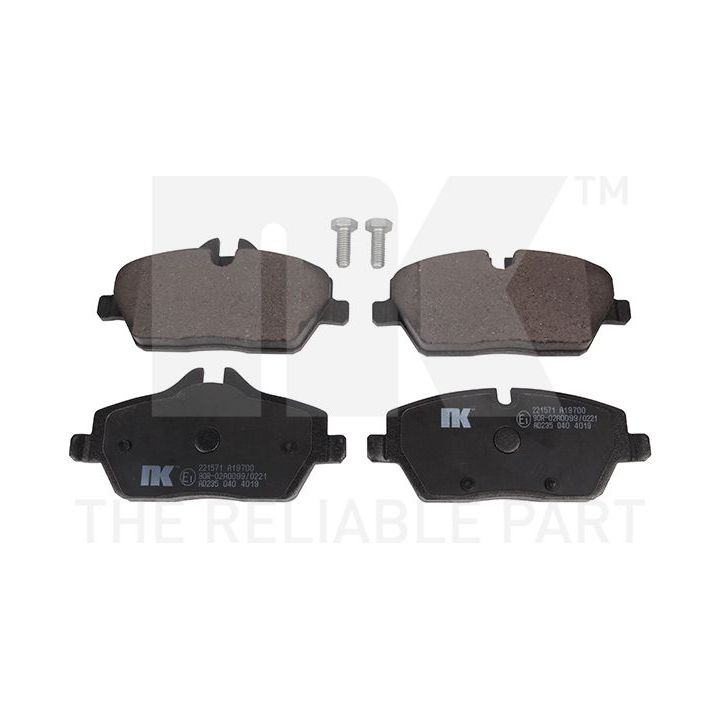 Stabdžių trinkelių rinkinys, diskinis stabdys NK 221571