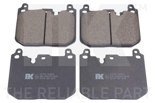 Stabdžių trinkelių rinkinys, diskinis stabdys NK 221575