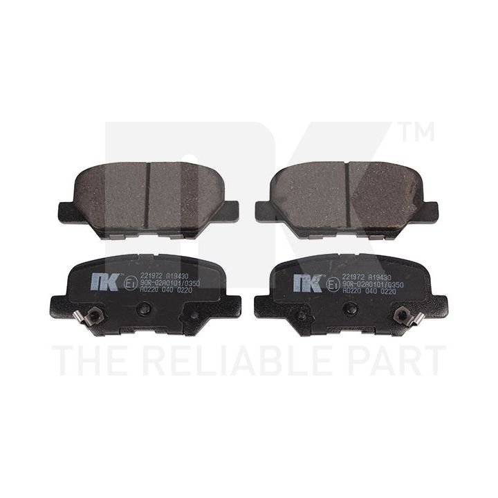 Stabdžių trinkelių rinkinys, diskinis stabdys NK 221972