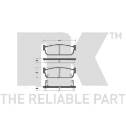 Stabdžių trinkelių rinkinys, diskinis stabdys NK 222248