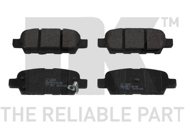 Stabdžių trinkelių rinkinys, diskinis stabdys NK 222257