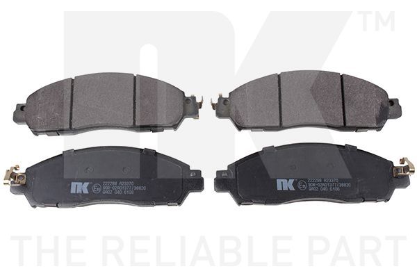 Stabdžių trinkelių rinkinys, diskinis stabdys NK 222298