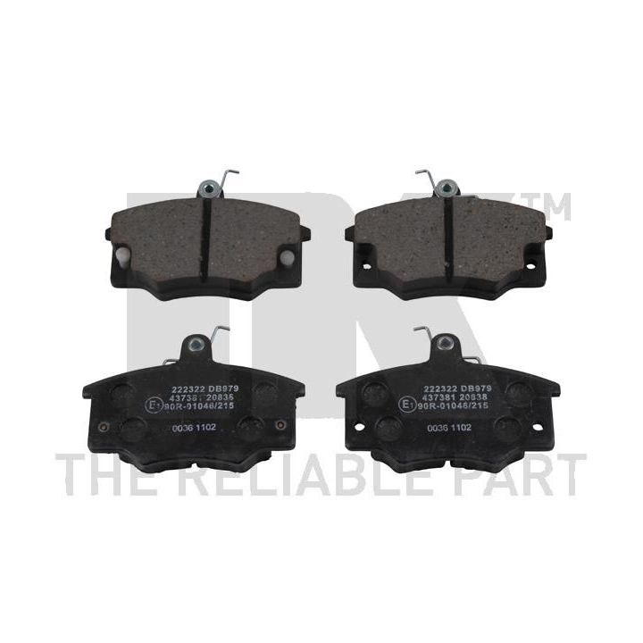 Stabdžių trinkelių rinkinys, diskinis stabdys NK 222322