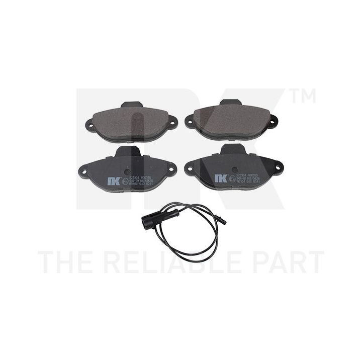 Stabdžių trinkelių rinkinys, diskinis stabdys NK 222334