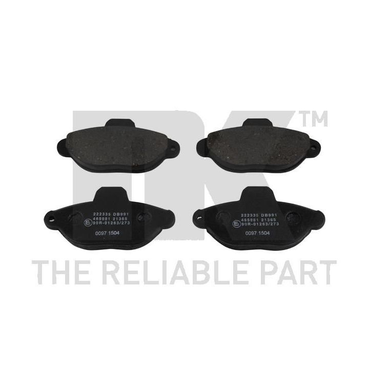 Stabdžių trinkelių rinkinys, diskinis stabdys NK 222335