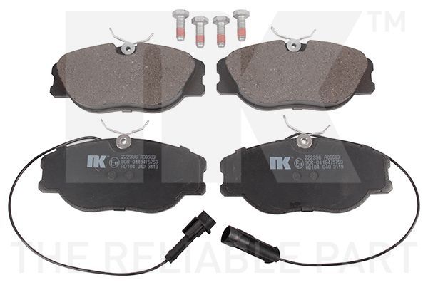 Stabdžių trinkelių rinkinys, diskinis stabdys NK 222336