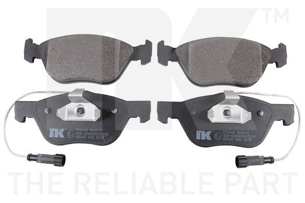 Stabdžių trinkelių rinkinys, diskinis stabdys NK 222340