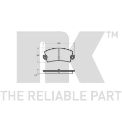 Stabdžių trinkelių rinkinys, diskinis stabdys NK 222341