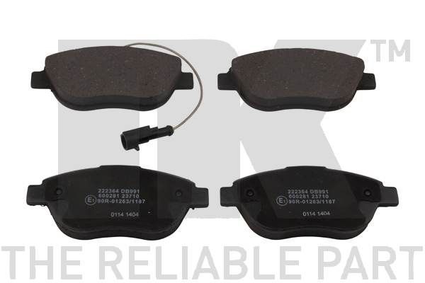 Stabdžių trinkelių rinkinys, diskinis stabdys NK 222364