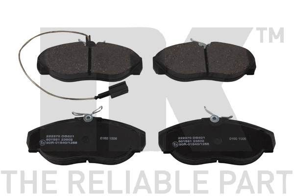 Stabdžių trinkelių rinkinys, diskinis stabdys NK 222370