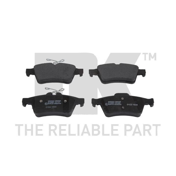 Stabdžių trinkelių rinkinys, diskinis stabdys NK 222562