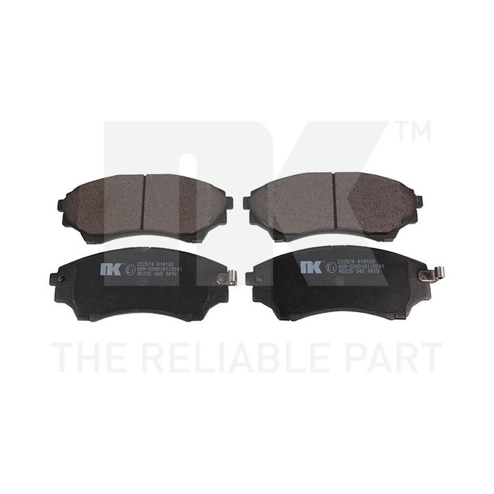 Stabdžių trinkelių rinkinys, diskinis stabdys NK 222574