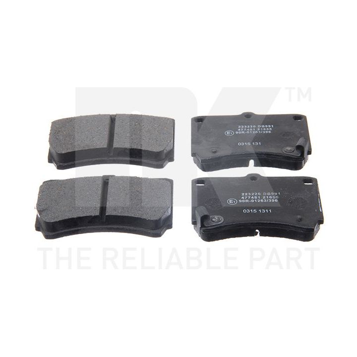 Stabdžių trinkelių rinkinys, diskinis stabdys NK 223220