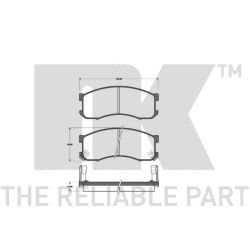 Stabdžių trinkelių rinkinys, diskinis stabdys NK 223229