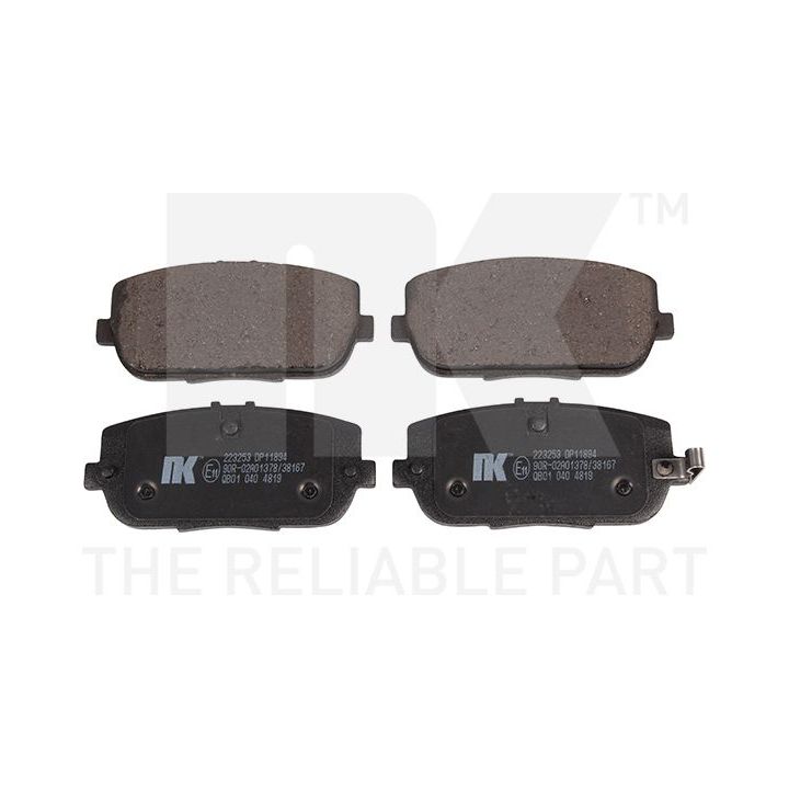 Stabdžių trinkelių rinkinys, diskinis stabdys NK 223253