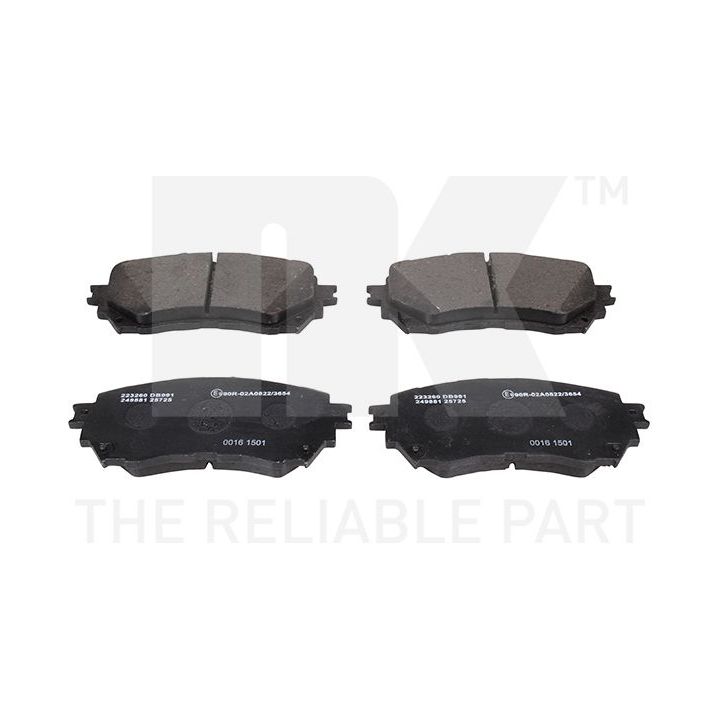 Stabdžių trinkelių rinkinys, diskinis stabdys NK 223260