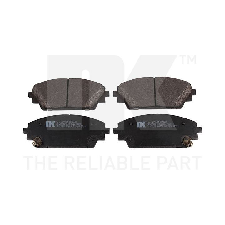 Stabdžių trinkelių rinkinys, diskinis stabdys NK 223261