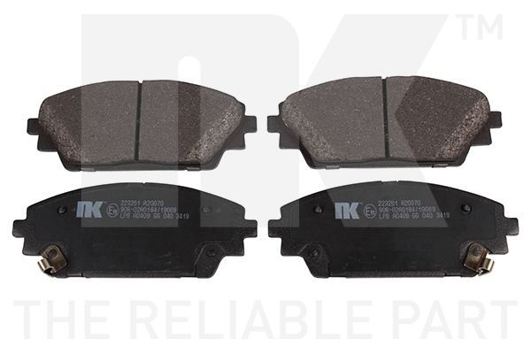 Stabdžių trinkelių rinkinys, diskinis stabdys NK 223261