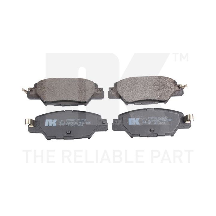 Stabdžių trinkelių rinkinys, diskinis stabdys NK 223266