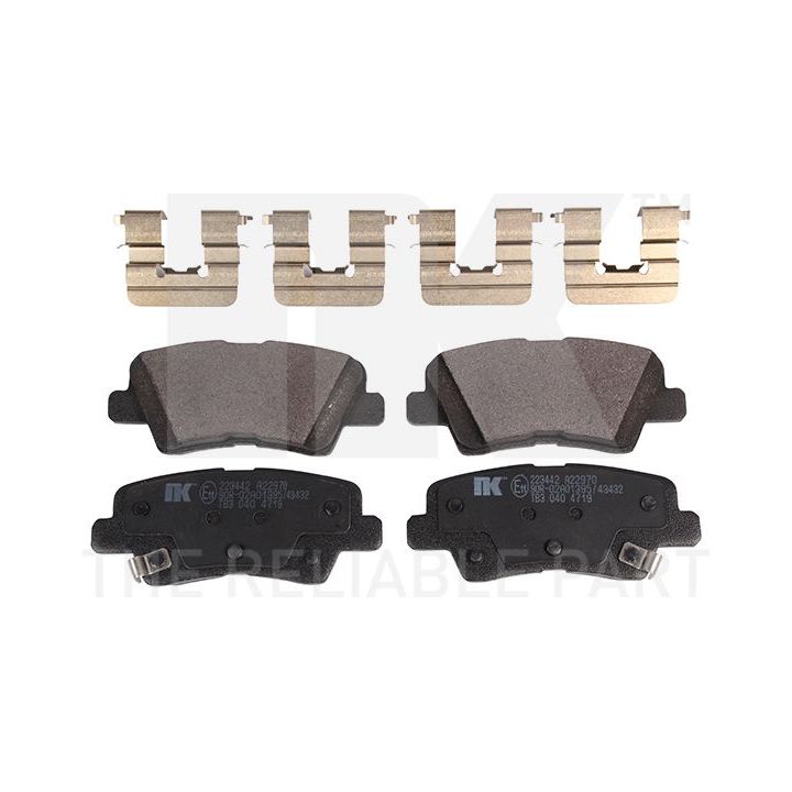 Stabdžių trinkelių rinkinys, diskinis stabdys NK 223442